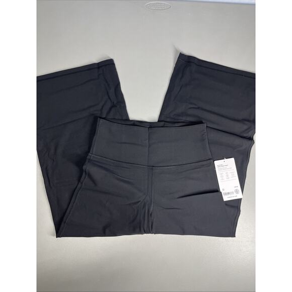 Athleta Elation Wide Crop Pant Womens Small Black Stretch Yoga Everyday Travel - Picture 2 of 7